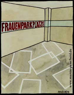Women's parking places (as if you really needed the translation)